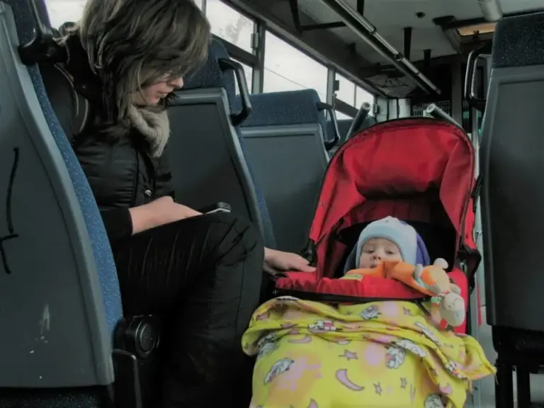 Viajar con bebé en bus
